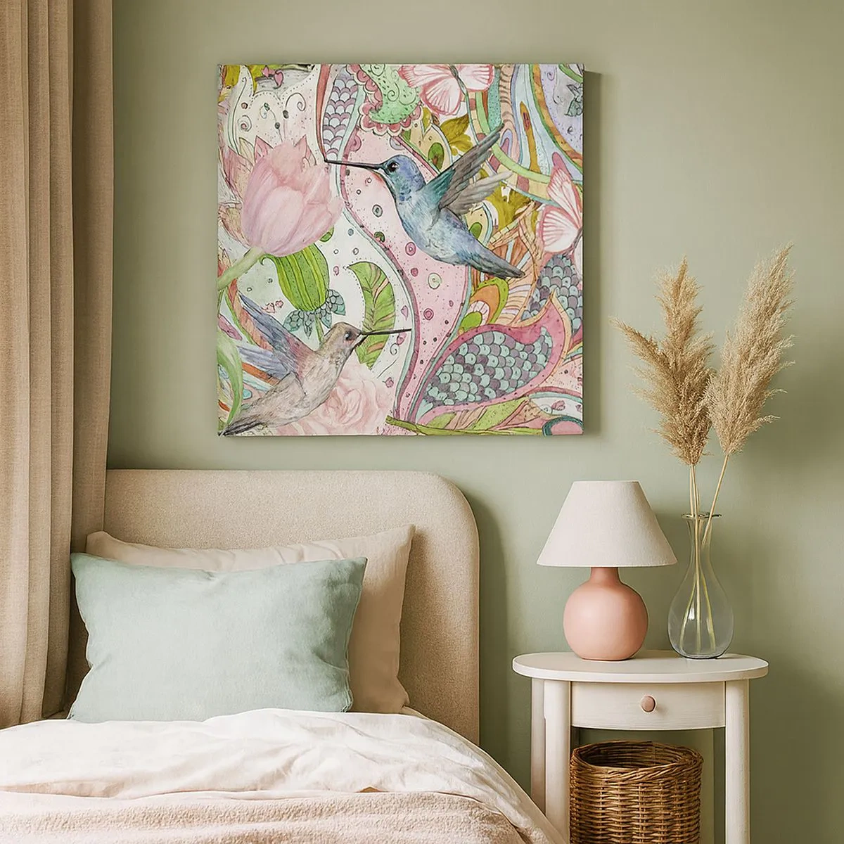 Bild auf Leinwand - Leinwandbild - Verstrickt in Weinreben - 30x30 cm