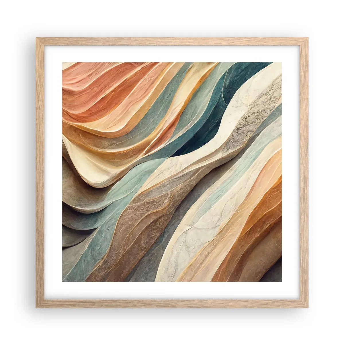 Poster in einem Rahmen aus heller Eiche - Moment vor der Veränderung - 50x50 cm