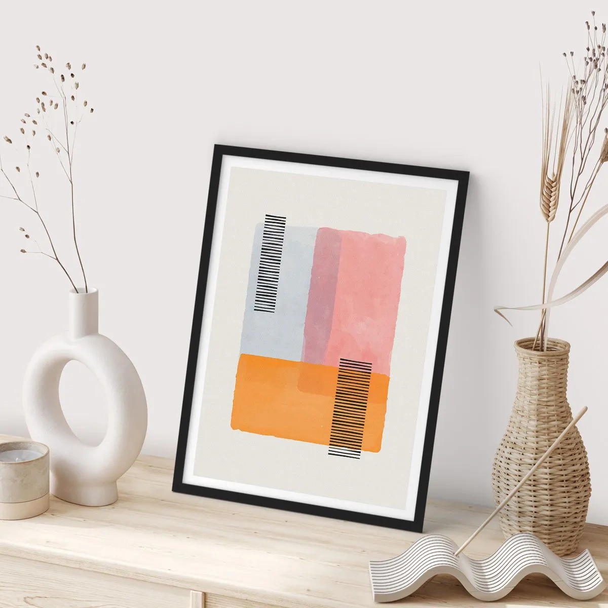 Poster in einem schwarzem Rahmen - Von Ecke zu Ecke - 70x100 cm