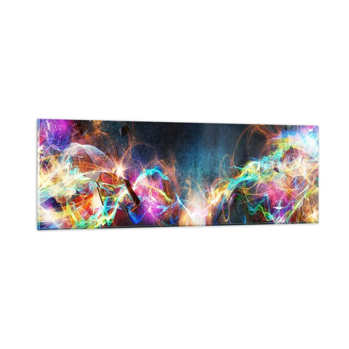 Glasbild - Bild auf glas - Freudig gegen die Dunkelheit - 90x30 cm