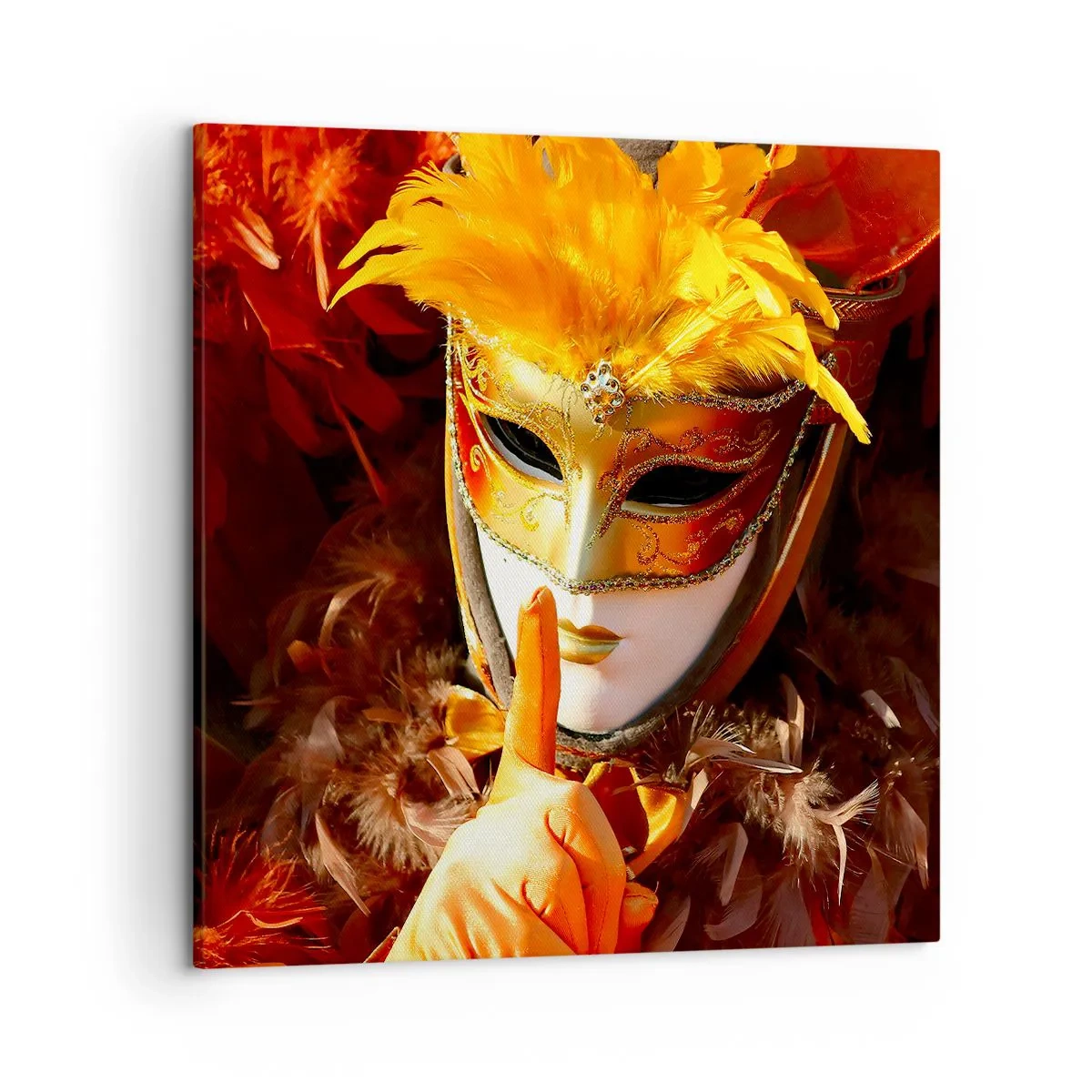 Bild auf Leinwand - Leinwandbild - Geheimnis ist Teil des Spiels - 50x50 cm