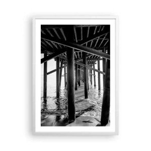 Poster in einem weißen Rahmen - Strandversteck - 50x70 cm