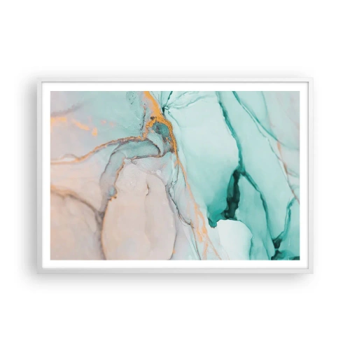 Poster in einem weißen Rahmen - Ein Tanz der Formen und Farben - 100x70 cm