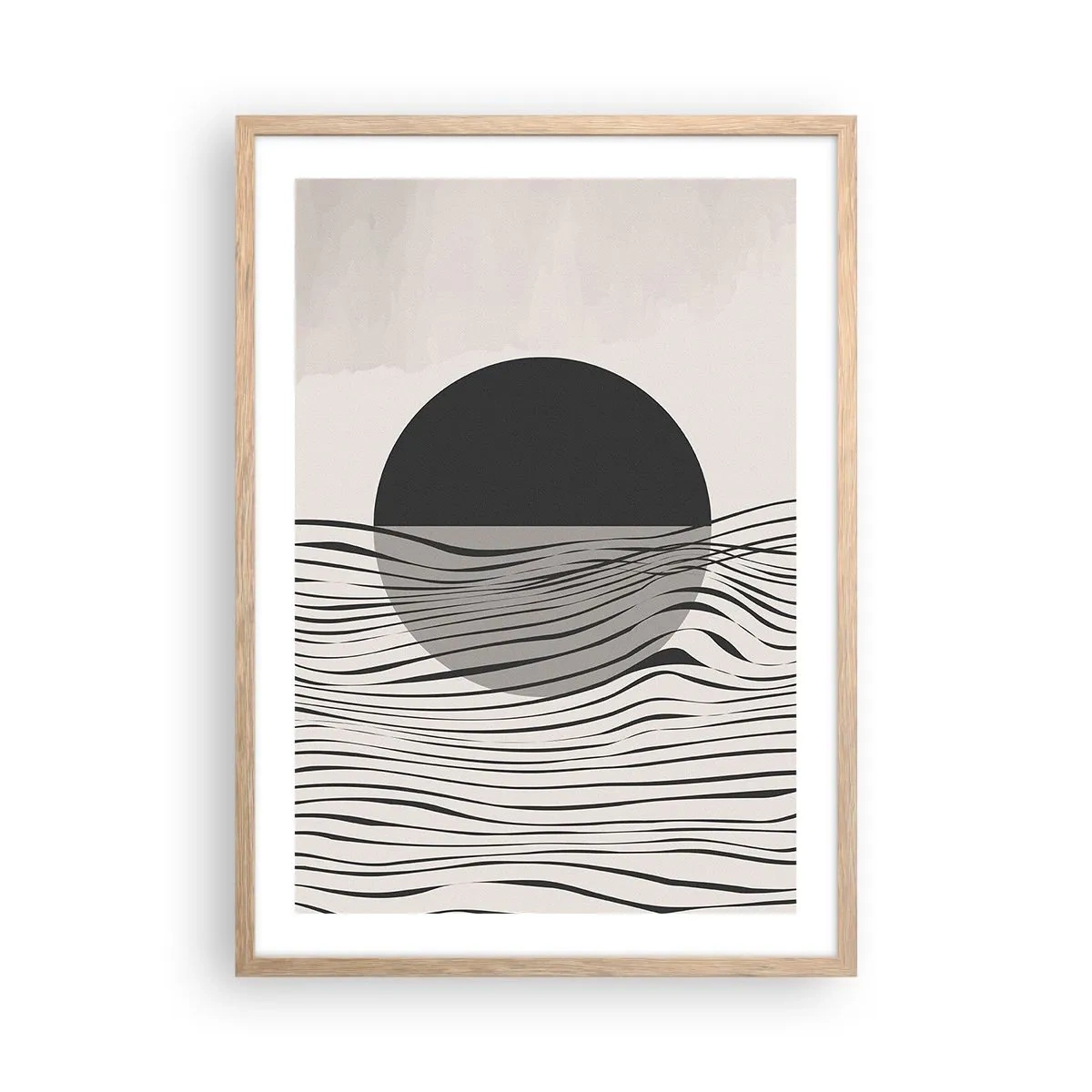 Poster in einem Rahmen aus heller Eiche - Halbe Komposition - 50x70 cm