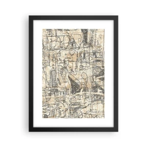 Poster in einem schwarzem Rahmen - Es wartet darauf, entschlüsselt zu werden - 30x40 cm