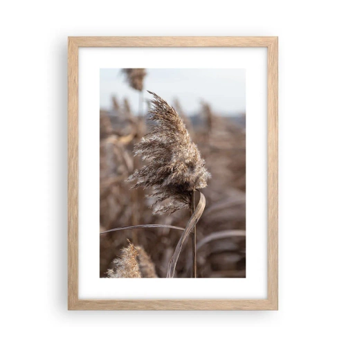 Poster in einem Rahmen aus heller Eiche - Zeit, mit dem Wind zu gehen - 30x40 cm