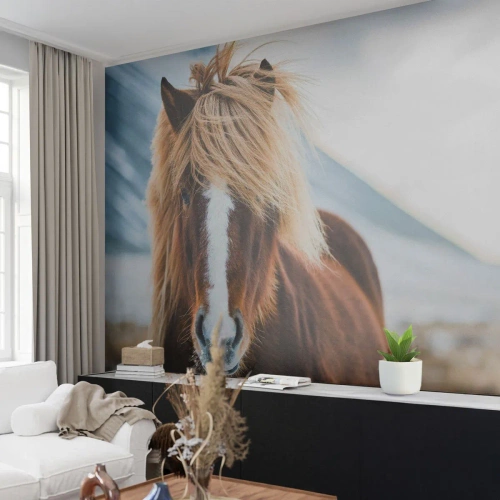 Fototapete Premium Sand - Spürst du die Freiheit? - Pferd, Natur, Tiere - 450x315 cm
