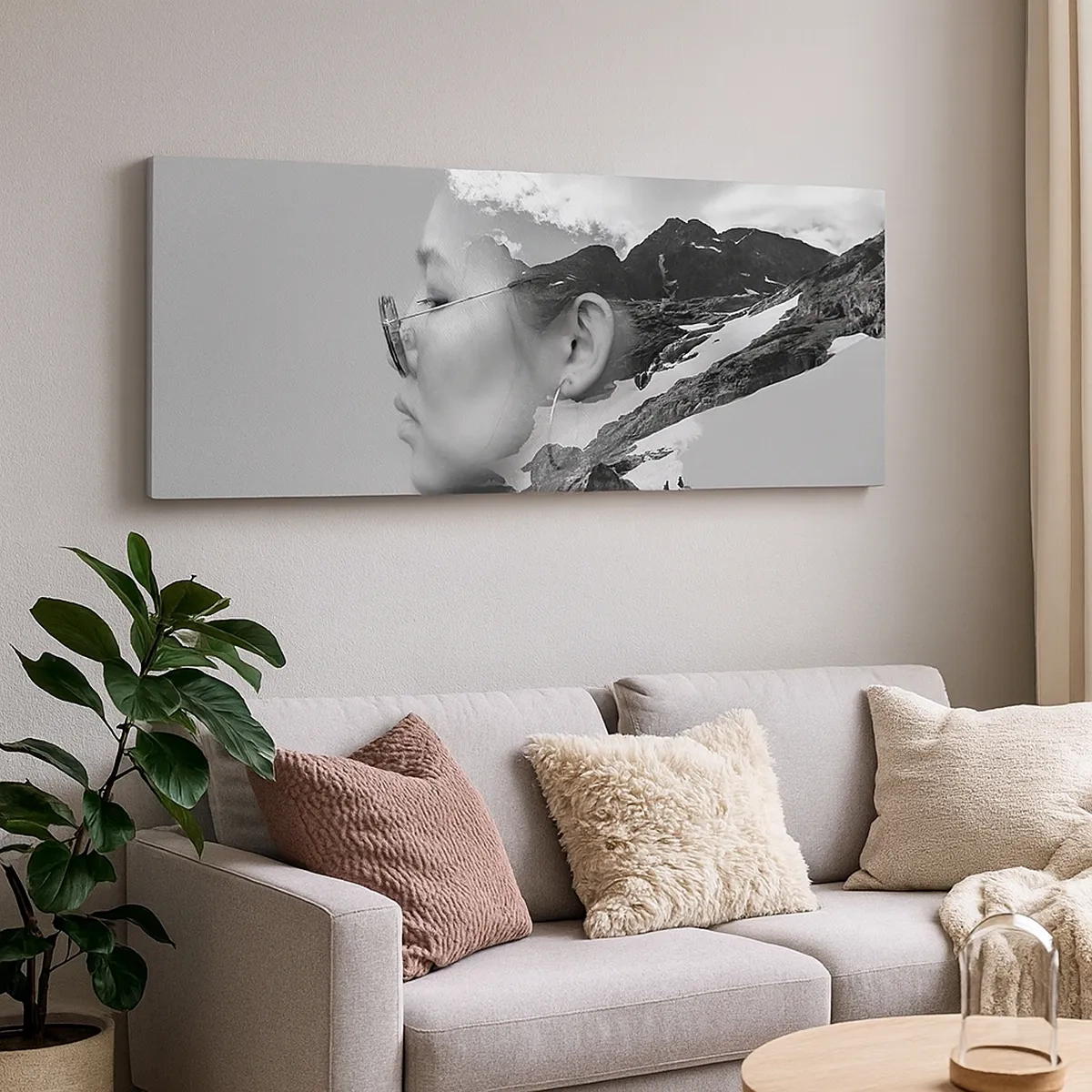 Bild auf Leinwand - Leinwandbild - Top und bewölktes Porträt - 30x30 cm