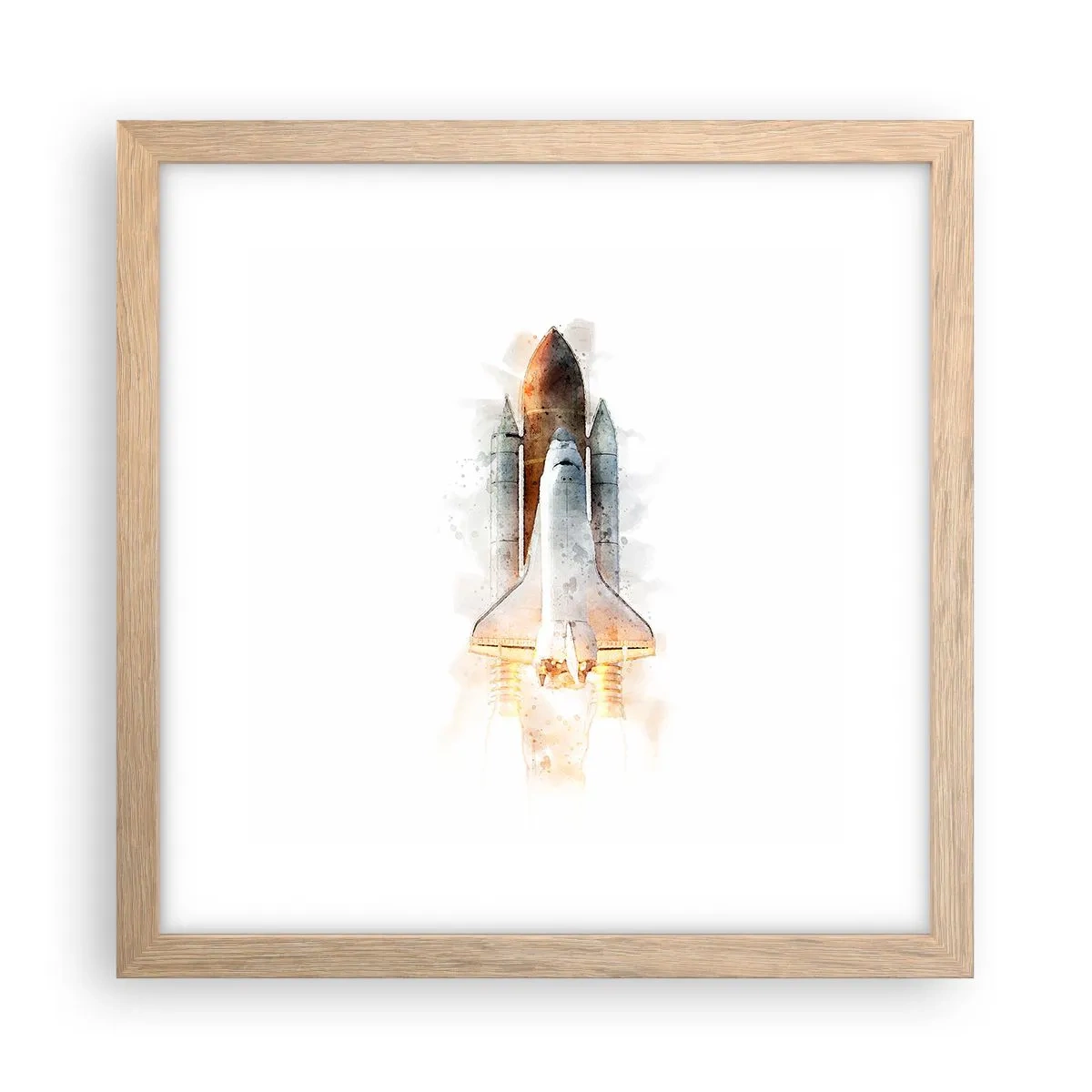 Poster in einem Rahmen aus heller Eiche - Entdecker für den Anfang - 30x30 cm