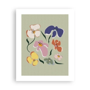 Poster - Mit Stiefmütterchen vertraut - 40x50 cm