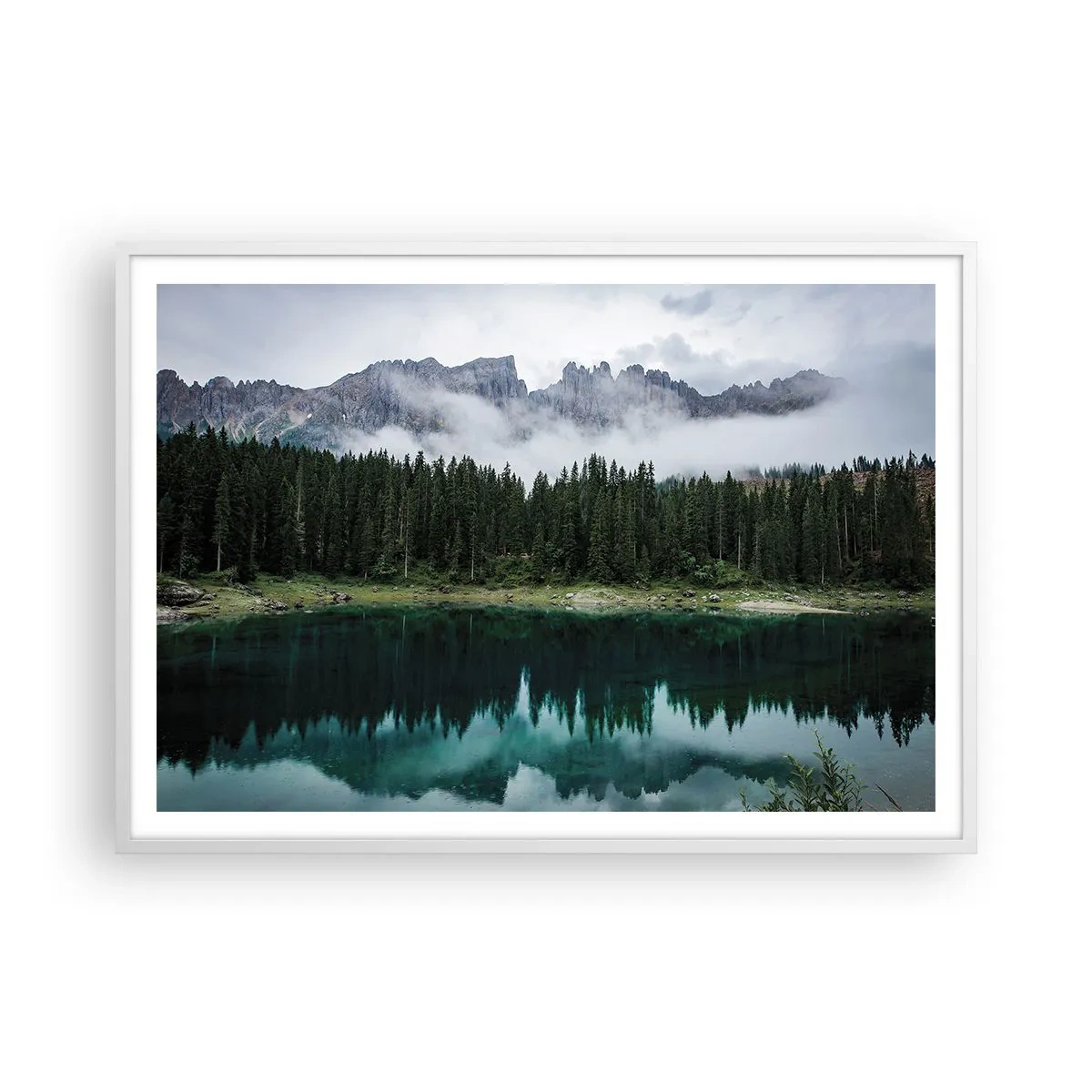 Poster in einem weißen Rahmen - Leise, leise, lass uns das Trinkwasser nicht wecken ... - 100x70 cm