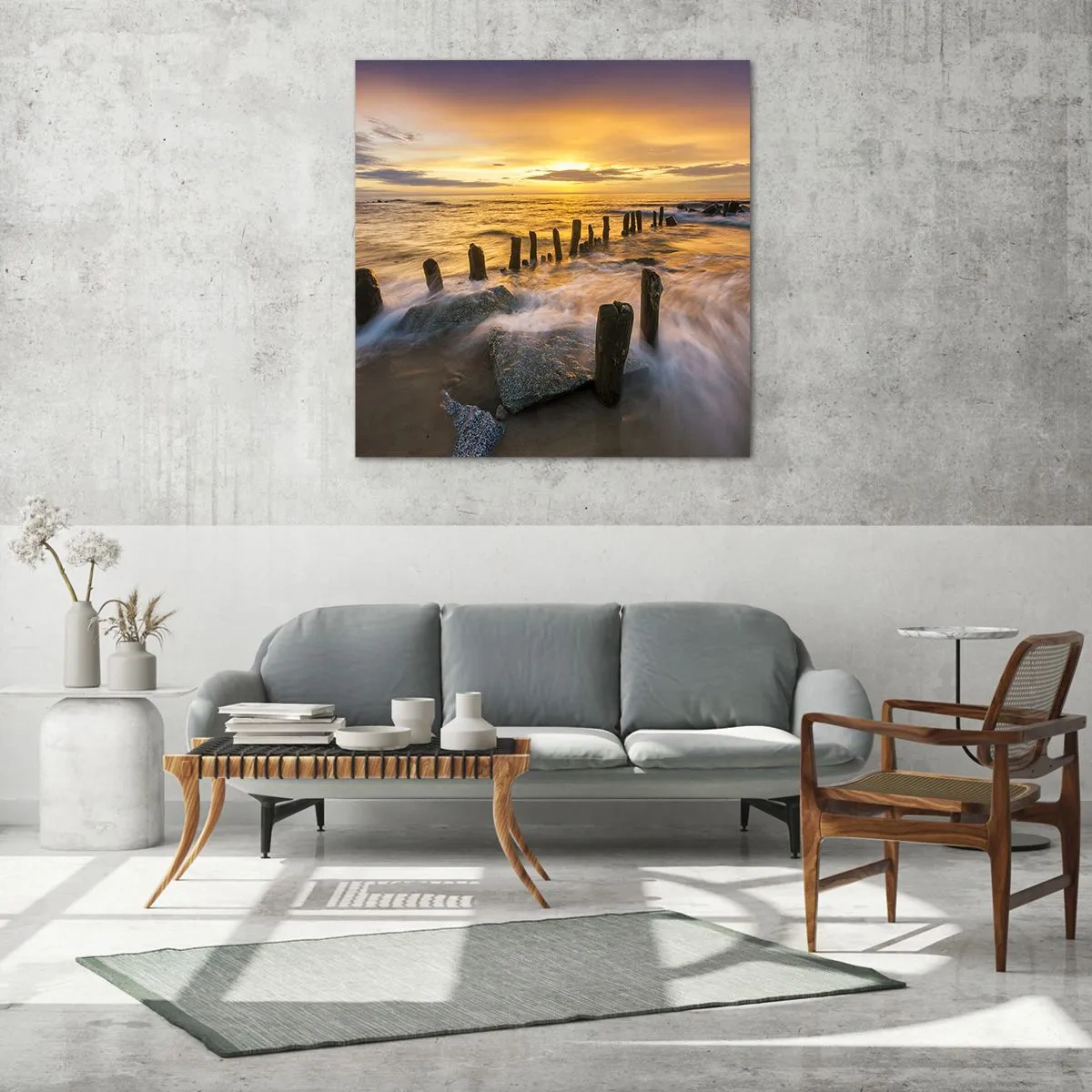 Glasbild - Bild auf glas - Die raue Schönheit der Ostsee - 70x70 cm