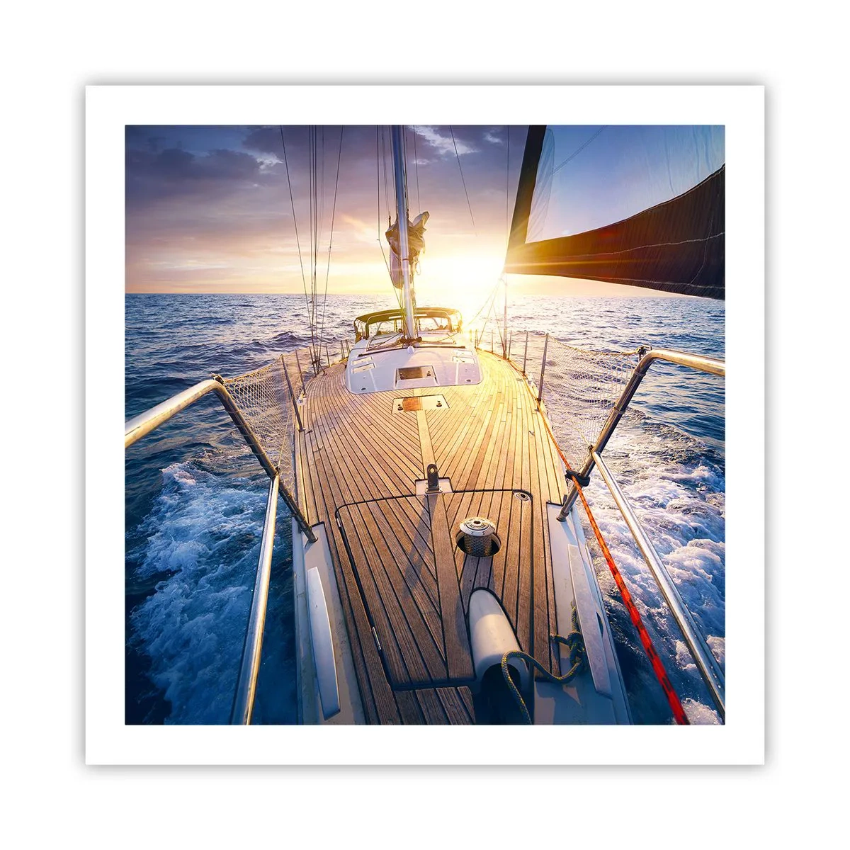 Poster - Laufen unter den Wellen - 60x60 cm