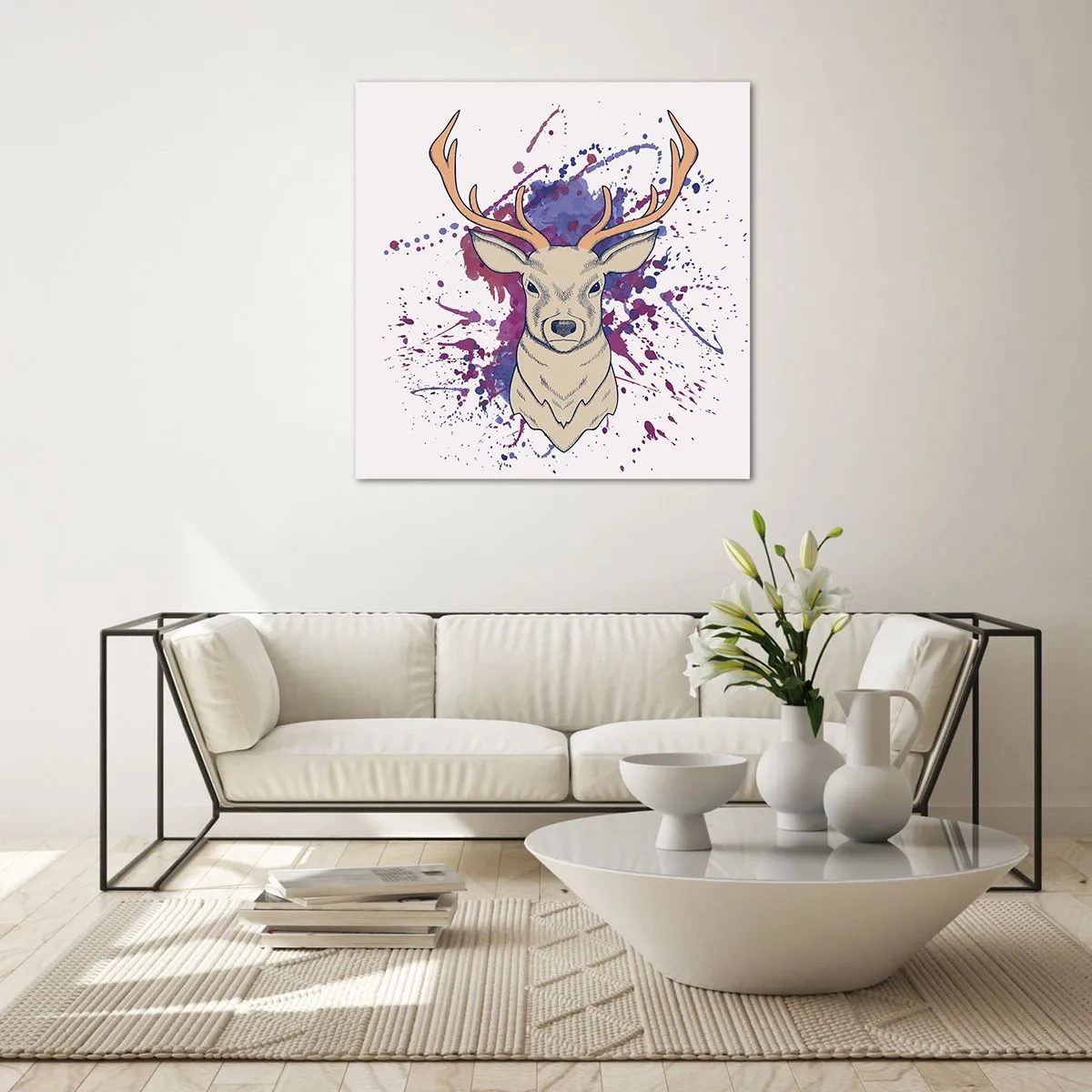 Glasbild - Bild auf glas - Mut und Ausgeglichenheit - 60x60 cm