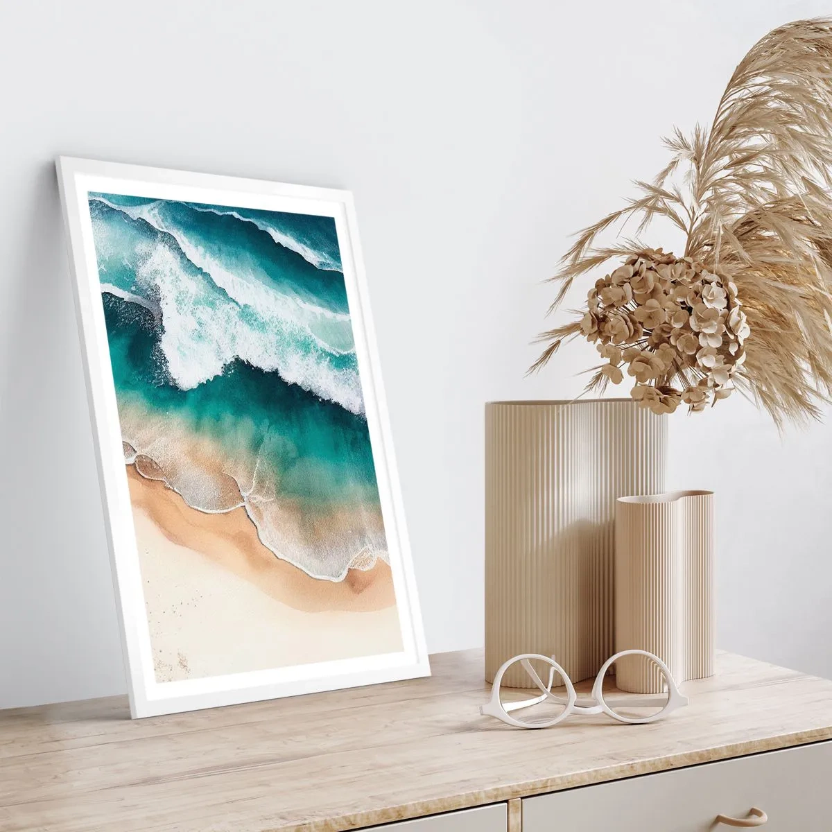 Poster in einem weißen Rahmen - Das ewige Treffen - 50x70 cm