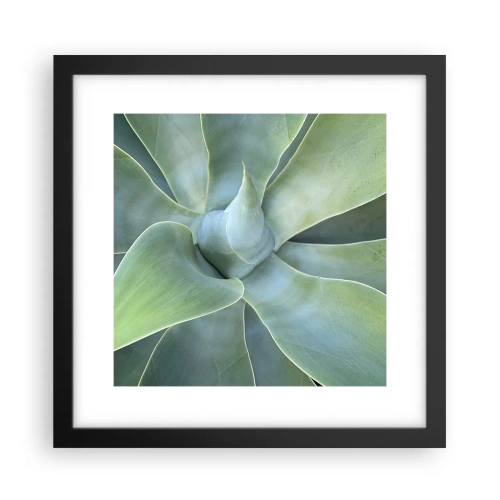 Poster in einem schwarzem Rahmen - Geburt des Grüns - 30x30 cm