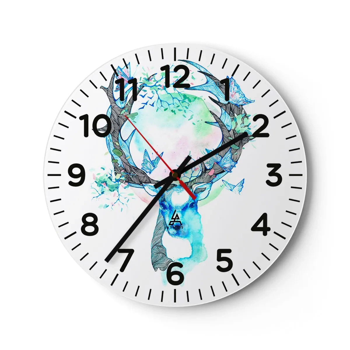 Wanduhr - Glasuhr - Die Kraft und Feinheit der Natur - 40x40 cm
