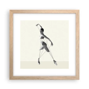 Poster in einem Rahmen aus heller Eiche - Im Theater der Welt - 30x30 cm