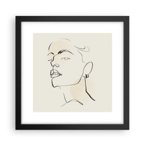 Poster in einem schwarzem Rahmen - Ein stolzer Blick - 30x30 cm