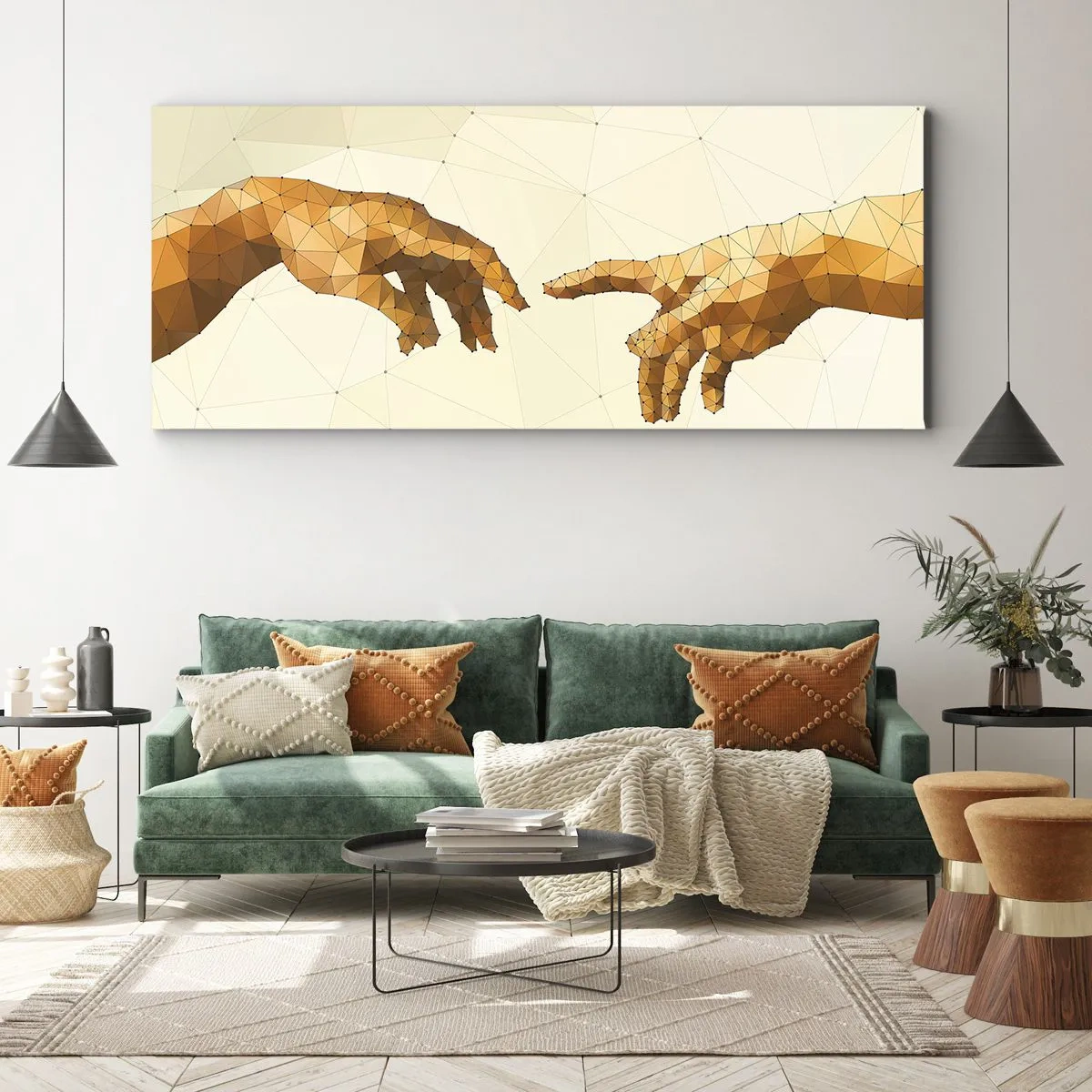 Bild auf Leinwand - Leinwandbild - Göttliche Geometrie - 90x30 cm