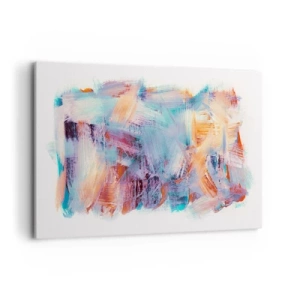 Bild auf Leinwand - Leinwandbild - Bunte Pinselstriche in einer abstrakten Komposition - 120x80cm - Buntes Durcheinander - Moderne Wanddekoration für Wohnzimmer und Schlafzimmer ARTTOR