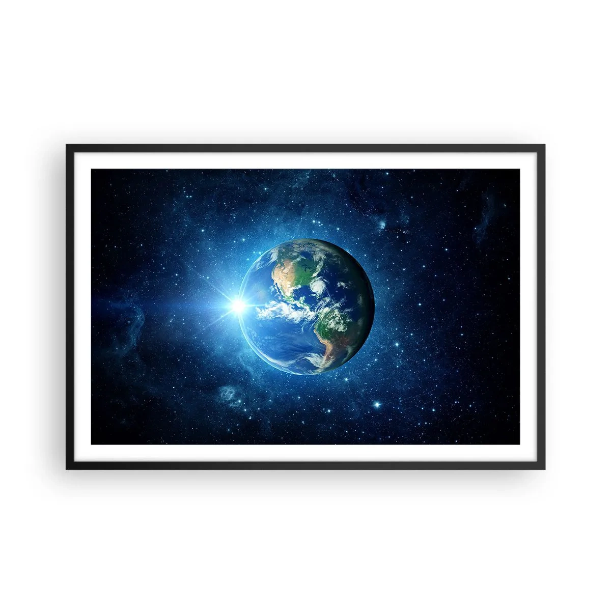 Poster in einem schwarzem Rahmen - Wir sind im Himmel - 91x61 cm