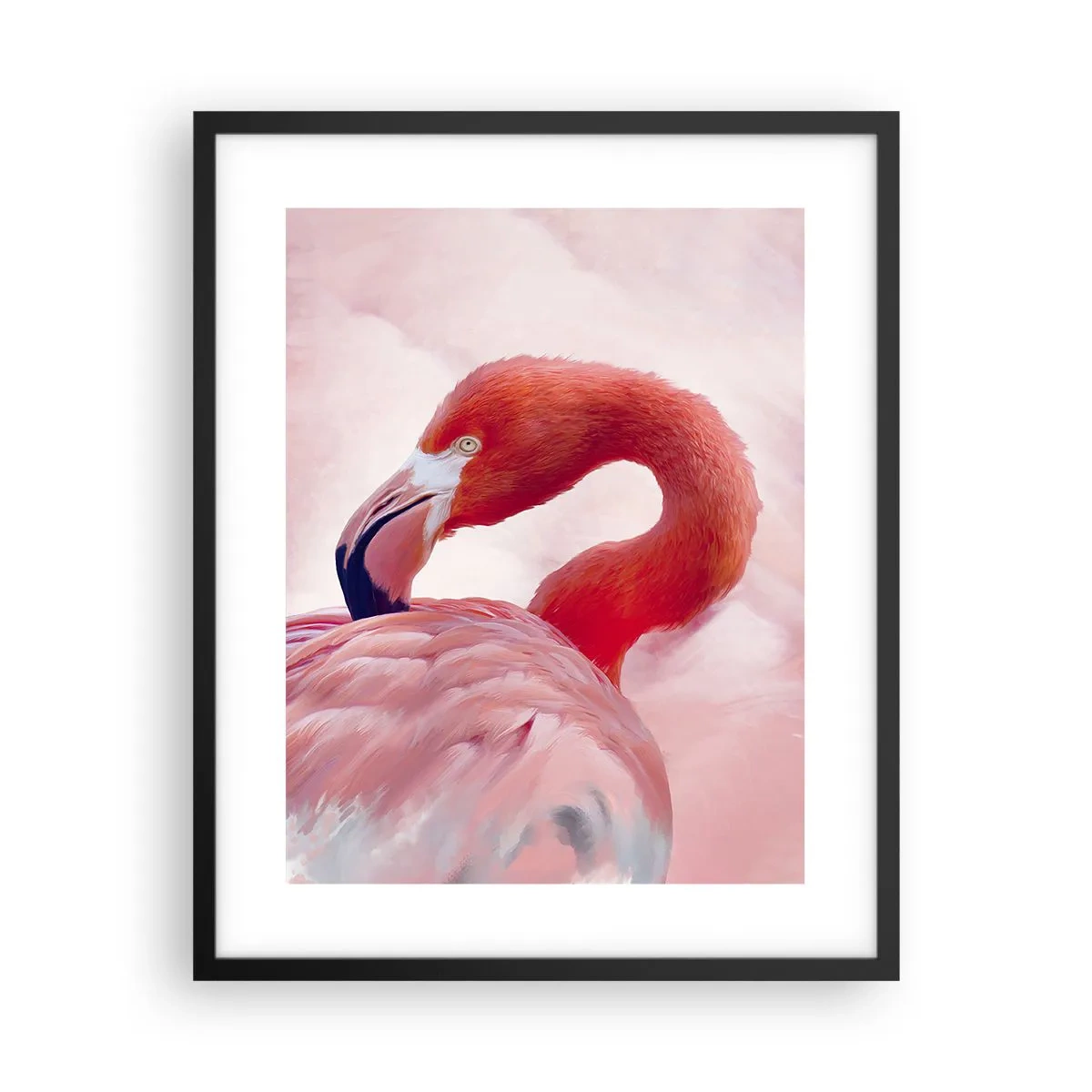 Poster in einem schwarzem Rahmen - Vogel Schönheit - 40x50 cm