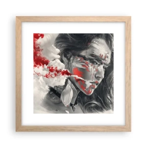 Poster in einem Rahmen aus heller Eiche - Im Dunst der Absurdität - 30x30 cm