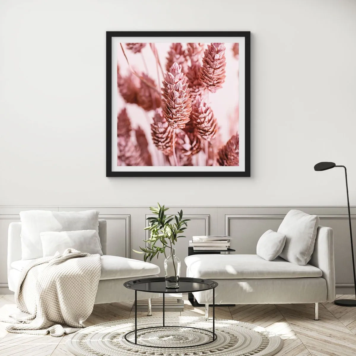 Poster in einem schwarzem Rahmen - Scheinbar unauffällig - 30x30 cm