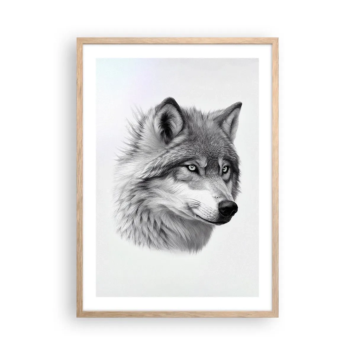 Poster in einem Rahmen aus heller Eiche - Alpha – ohne Zweifel - 50x70 cm