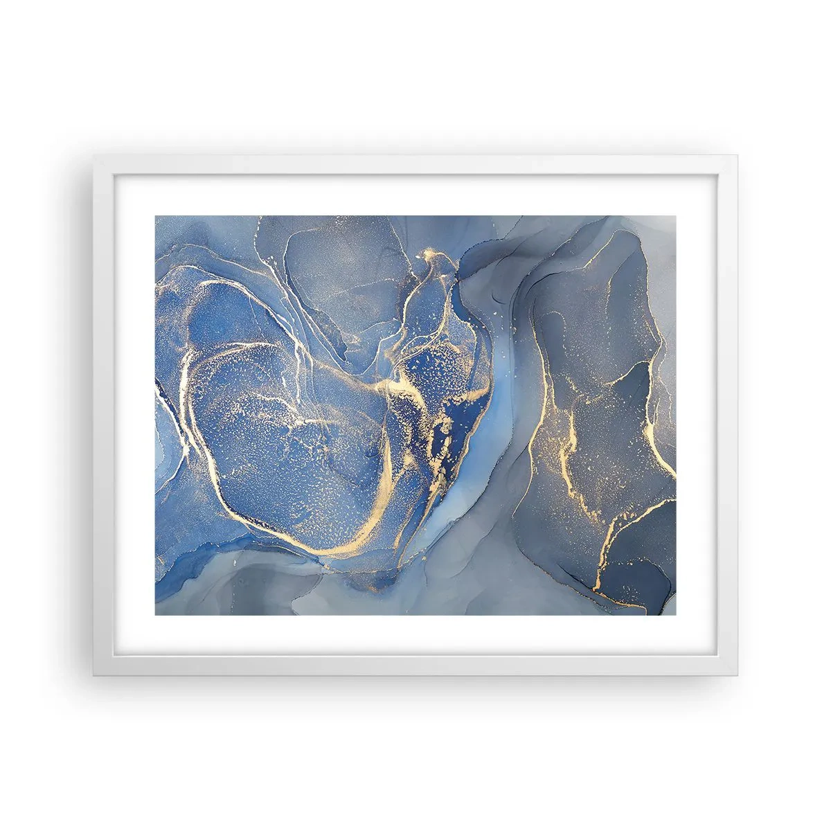 Poster in einem weißen Rahmen - Goldstaub - 50x40 cm