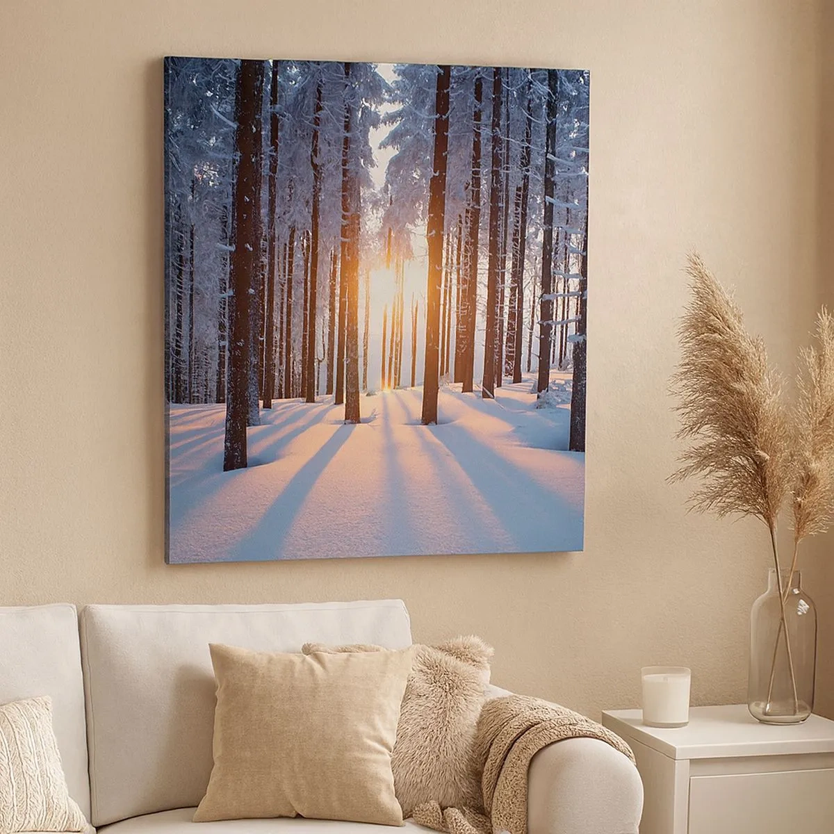 Bild auf Leinwand - Leinwandbild - Ganz klar schwarz auf weiß - 30x30 cm