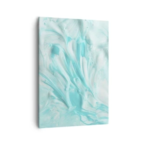 Bild auf Leinwand - Leinwandbild - Ein abstraktes Motiv in Pastelltönen von Blau und Weiß. - 50x70cm - Für immer zusammen - Moderne Wanddekoration für Wohnzimmer und Schlafzimmer ARTTOR