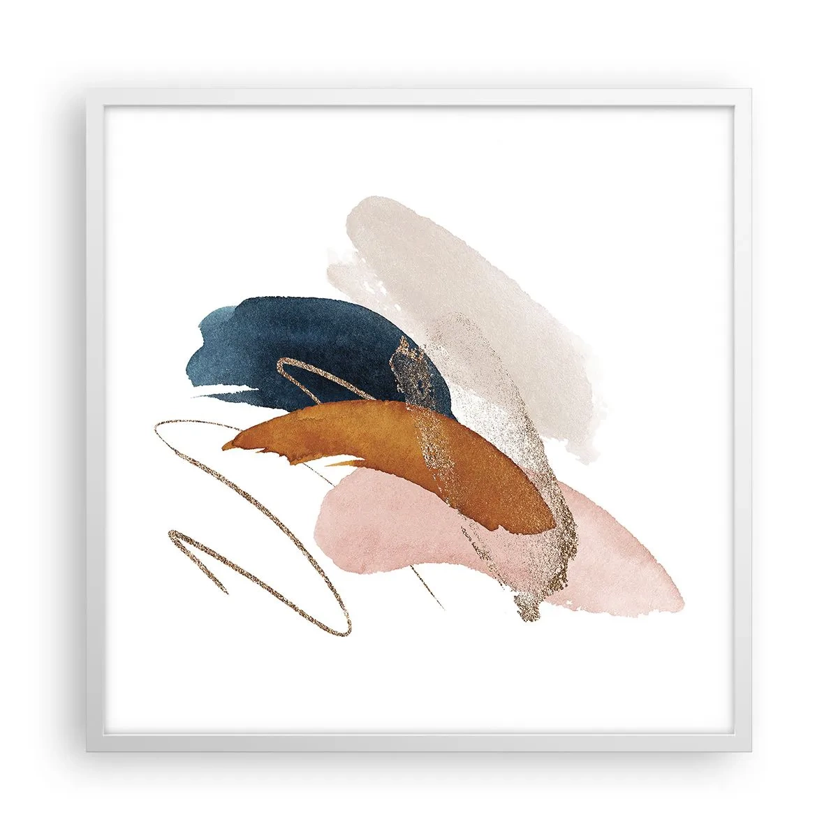 Poster in einem weißen Rahmen - Geflügelte Komposition - 60x60 cm