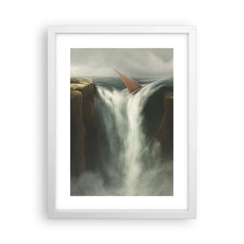 Poster in einem weißen Rahmen - Warnung des Lebens - 30x40 cm