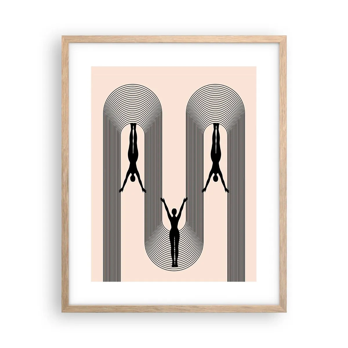 Poster in einem Rahmen aus heller Eiche - Verkehrt herum - 40x50 cm