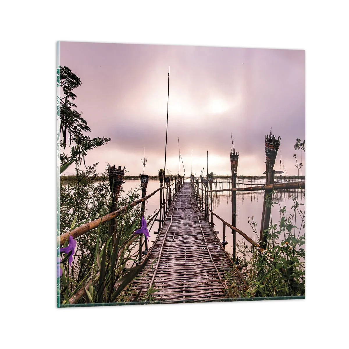 Glasbild - Bild auf glas - Frieden und Ruhe Asiens - 70x70 cm