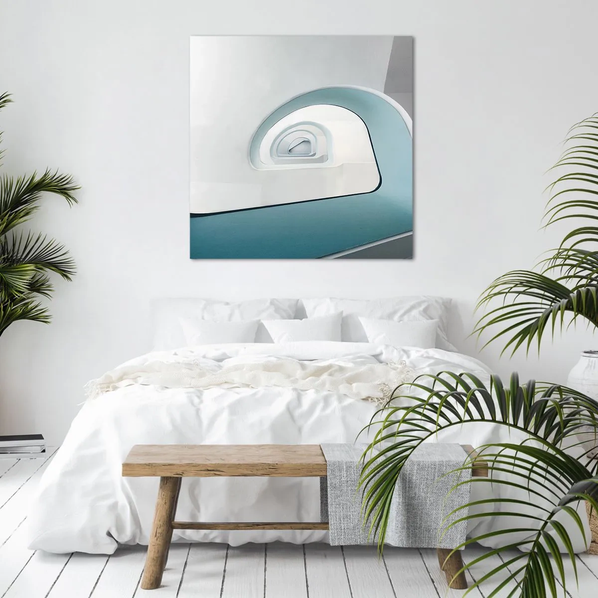 Bild auf Leinwand - Leinwandbild - Bis zum Ende des Blaus - 50x50 cm