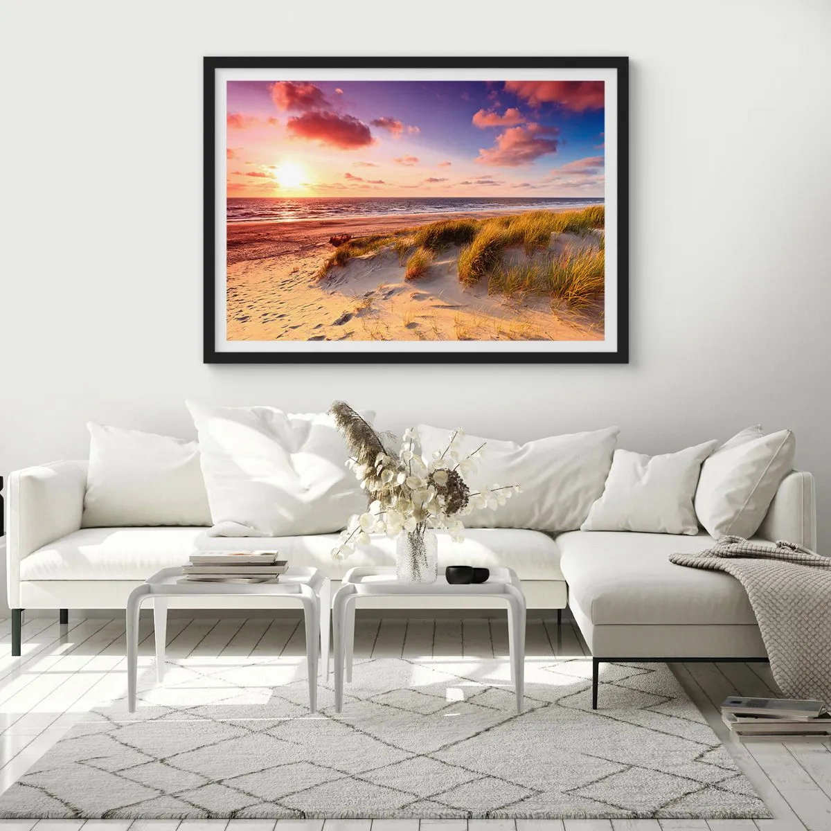 Poster in einem schwarzem Rahmen - Die Luft riecht schon im Sommer - 40x30 cm