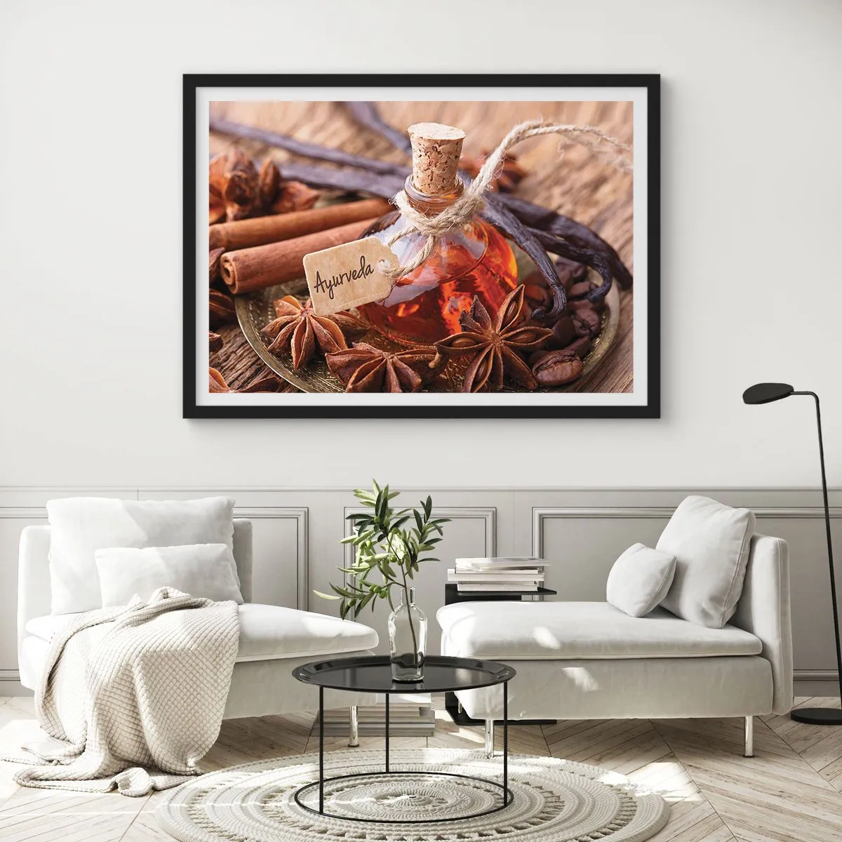 Poster in einem schwarzem Rahmen - Zur Einheit von Körper und Geist - 50x40 cm
