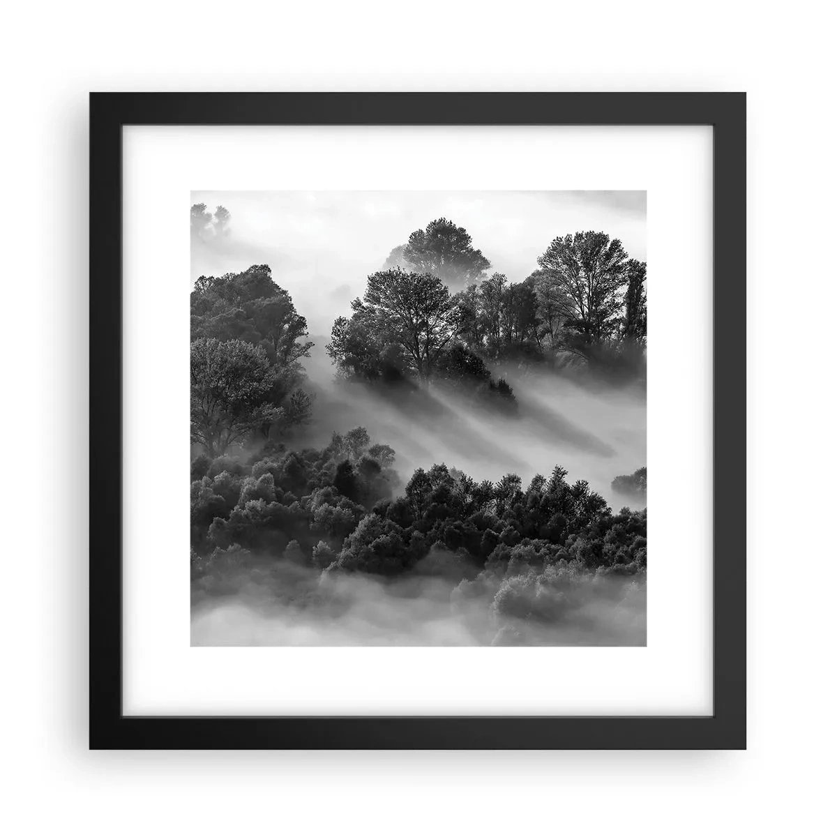 Poster in einem schwarzem Rahmen - Aufstehend aus dem Schlaf - 30x30 cm