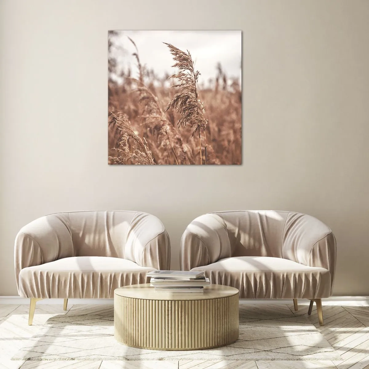 Glasbild - Bild auf glas - Auf den Feldern ist es schon Herbst - 60x60 cm