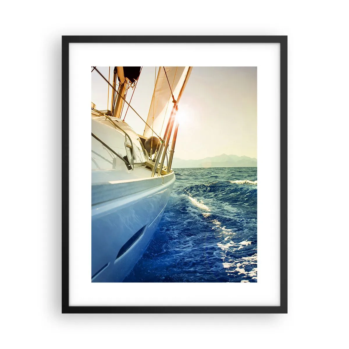 Poster in einem schwarzem Rahmen - Auf ins Abenteuer - 40x50 cm