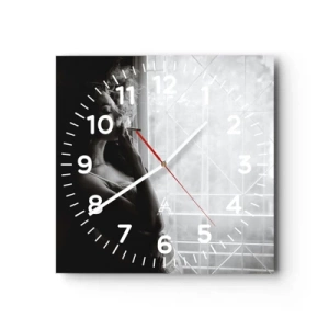 Wanduhr - Glasuhr - Sinnlicher Moment - 40x40 cm