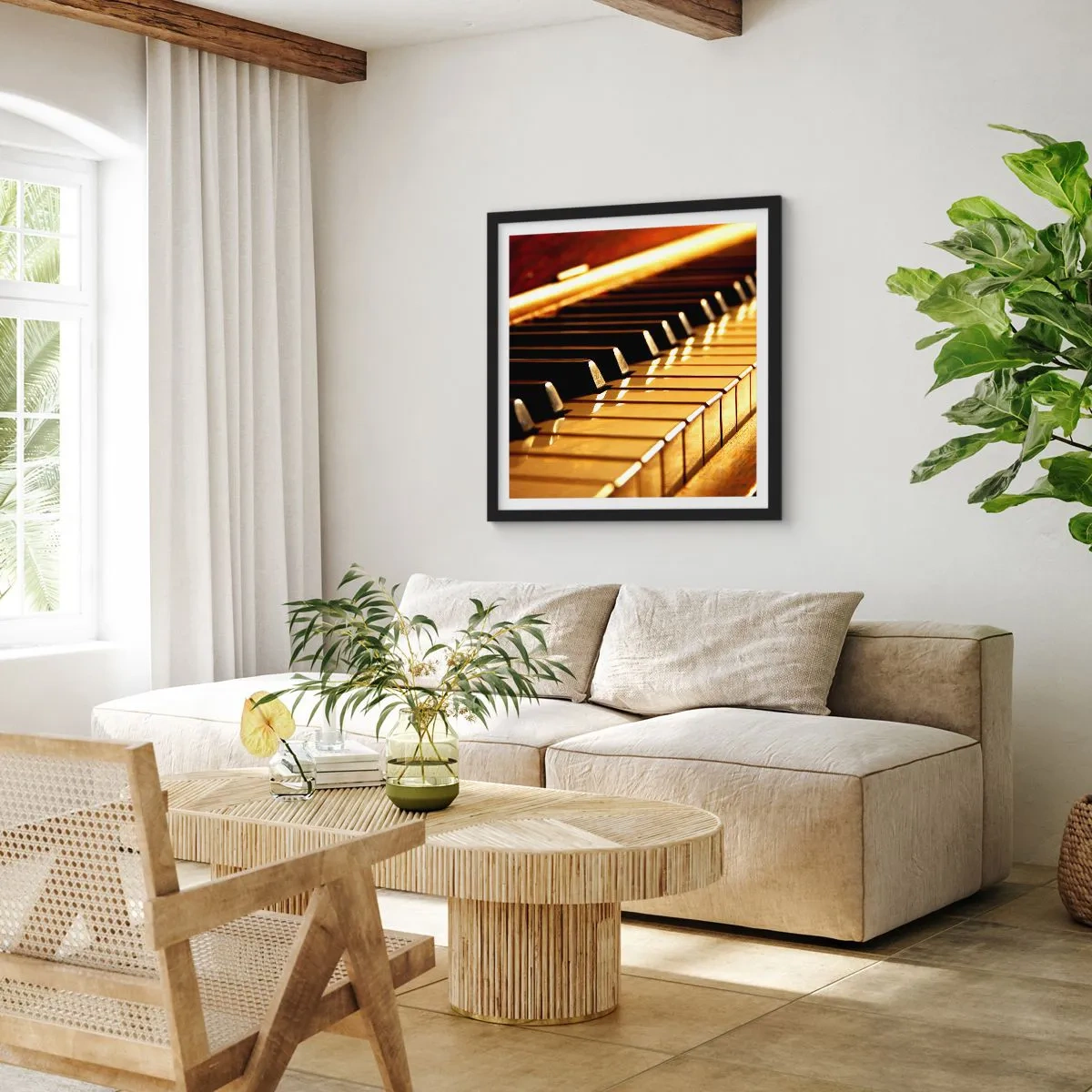 Poster in einem schwarzem Rahmen - Endlose Möglichkeiten - 40x40 cm