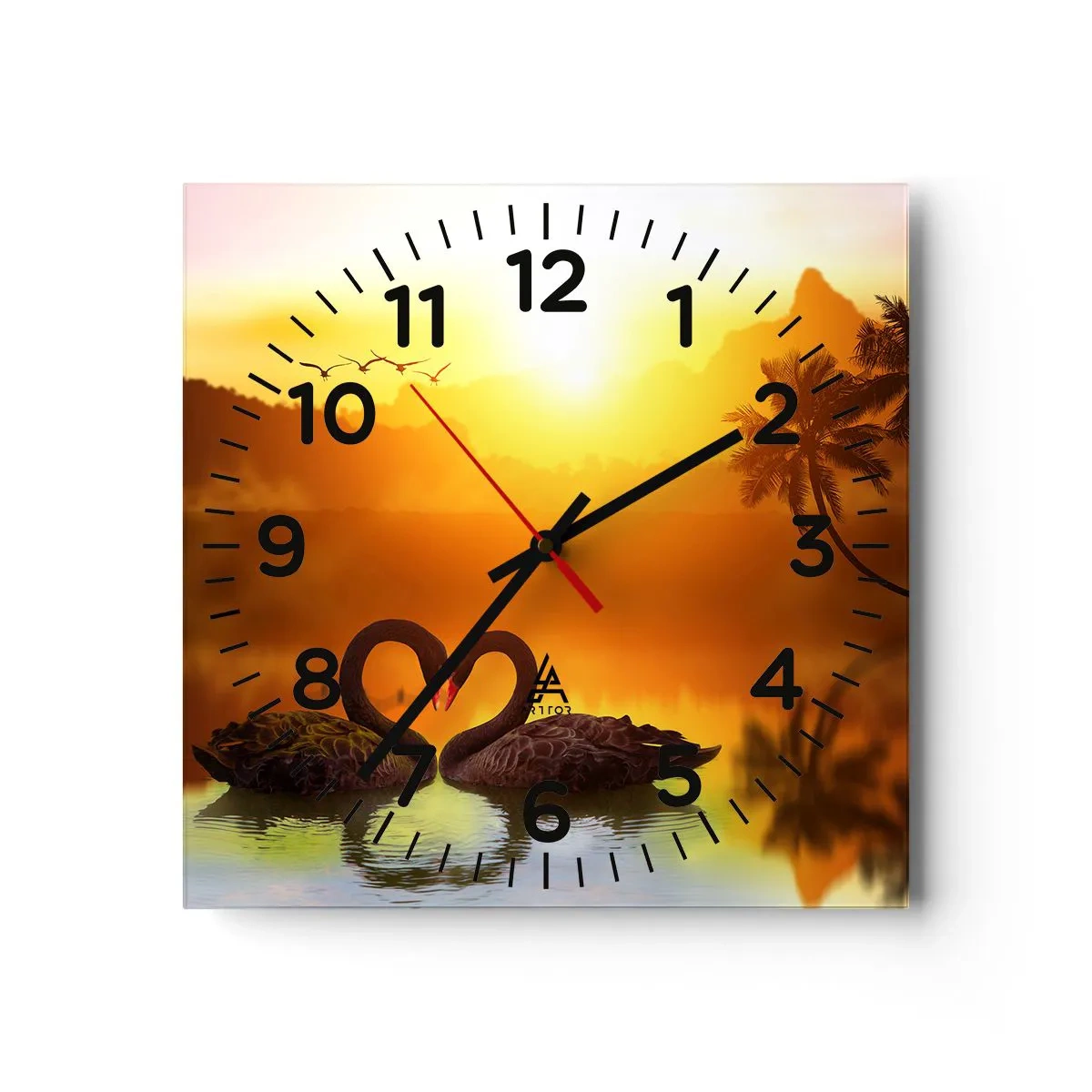 Wanduhr - Glasuhr - Alles passt zusammen - 30x30 cm
