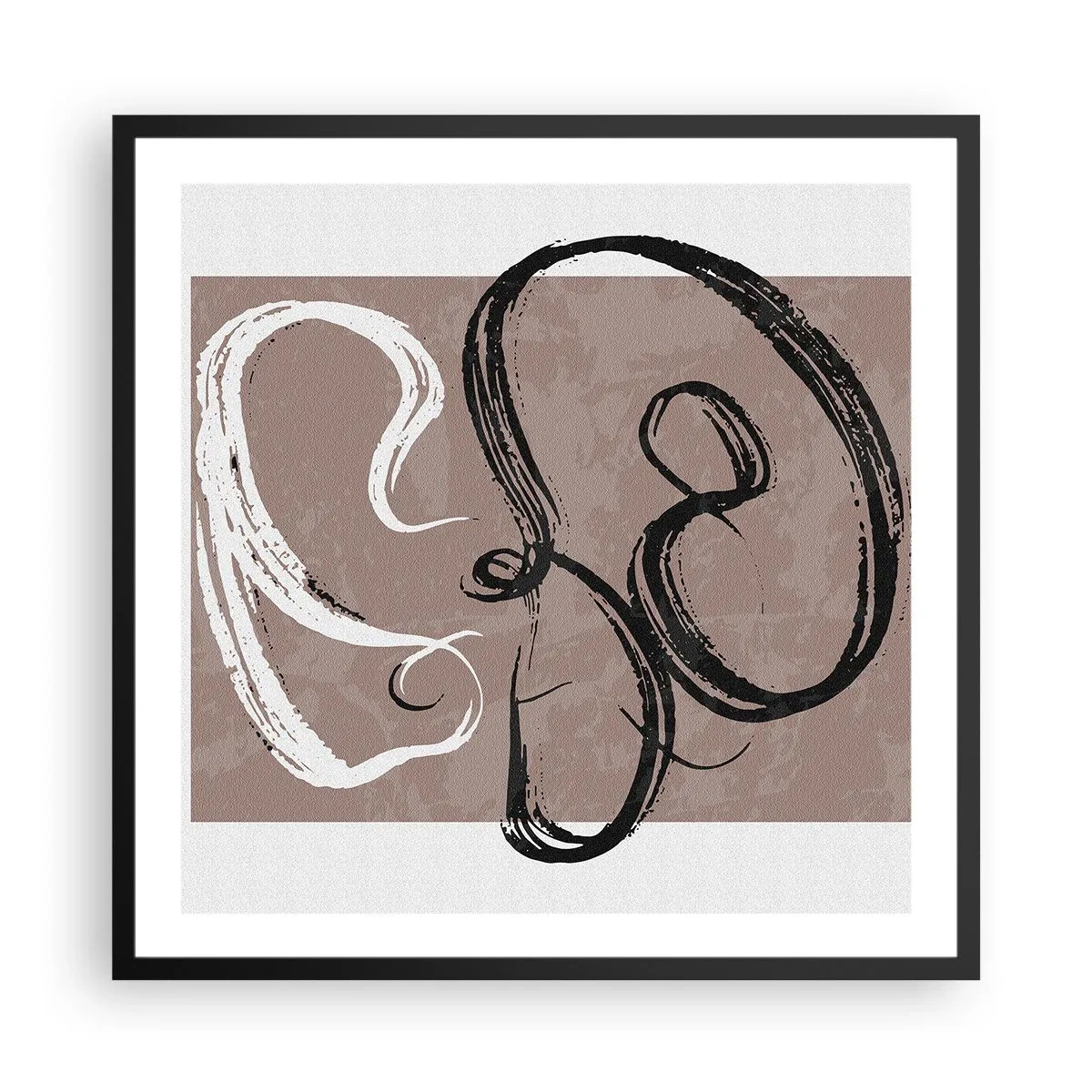 Poster in einem schwarzem Rahmen - Komposition – die Suche nach Fülle - 60x60 cm