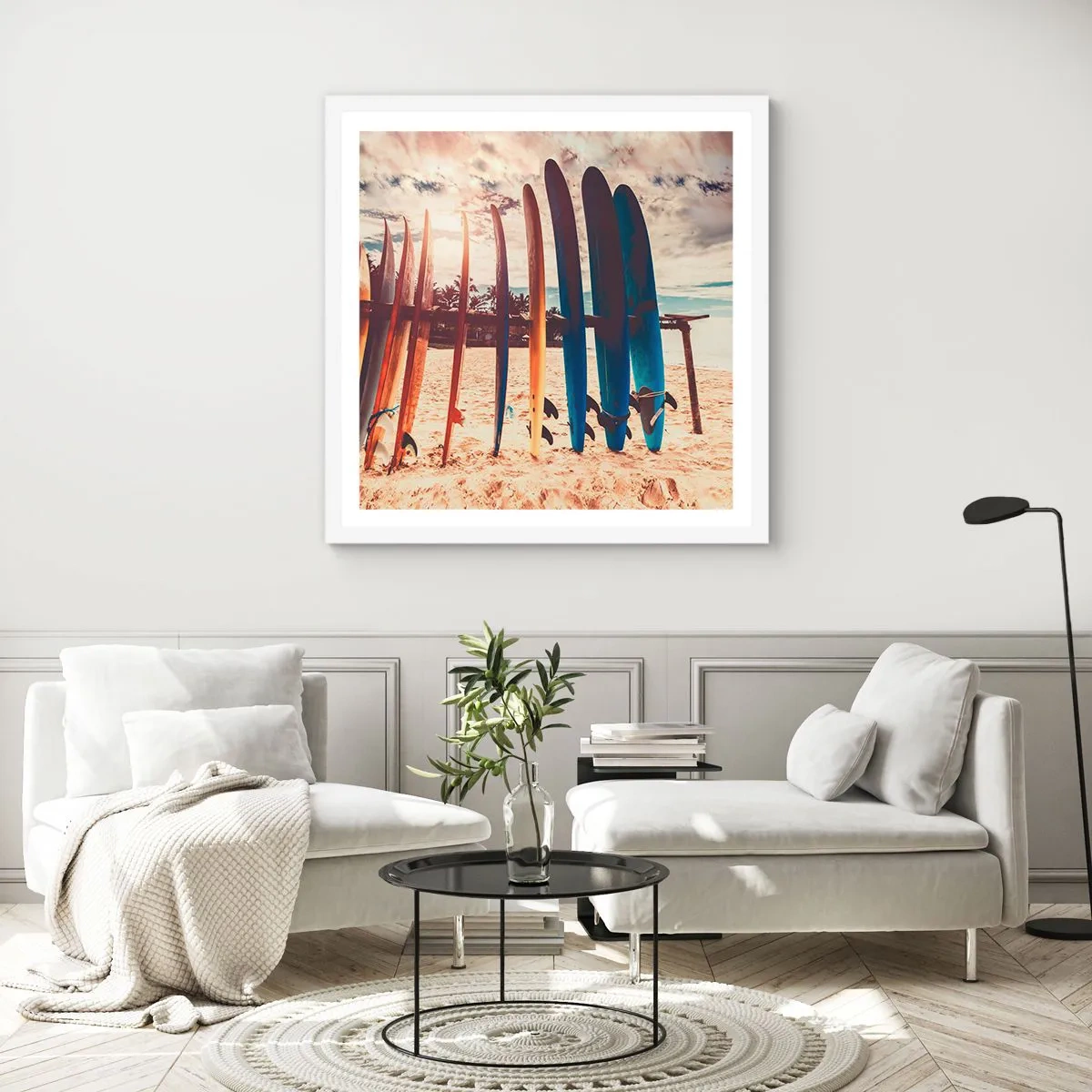 Poster in einem weißen Rahmen - Gute Nacht bis morgen - 60x60 cm