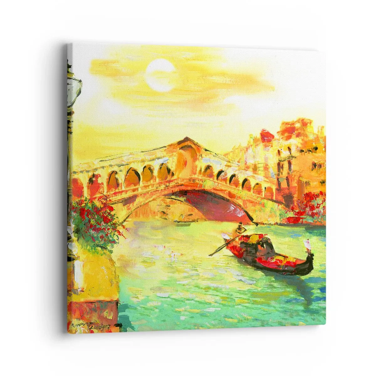 Bild auf Leinwand - Leinwandbild - Eine Pilgerreise der Liebenden - 40x40 cm