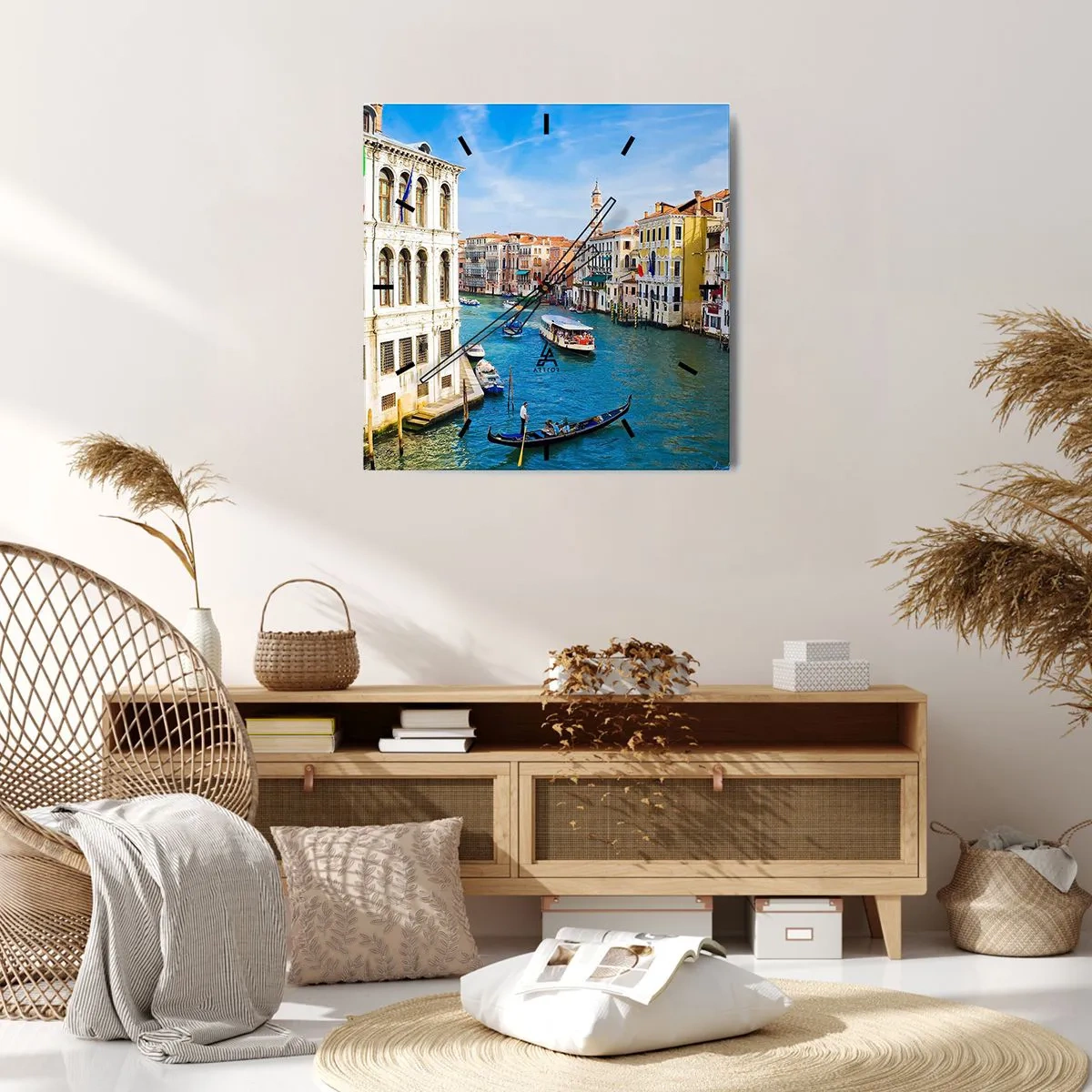 Wanduhr - Glasuhr - Der einzigartige Verkehr der Welt - 40x40 cm